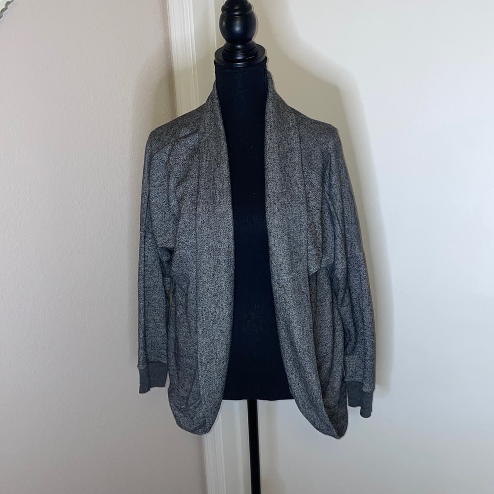 Grey Cardigan Jacket with Pockets